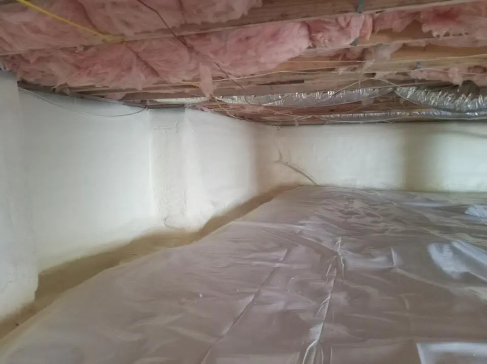 Crawl space encapsulation with closed-cell spray foam for Attic Insulation in Cherry Hills Village